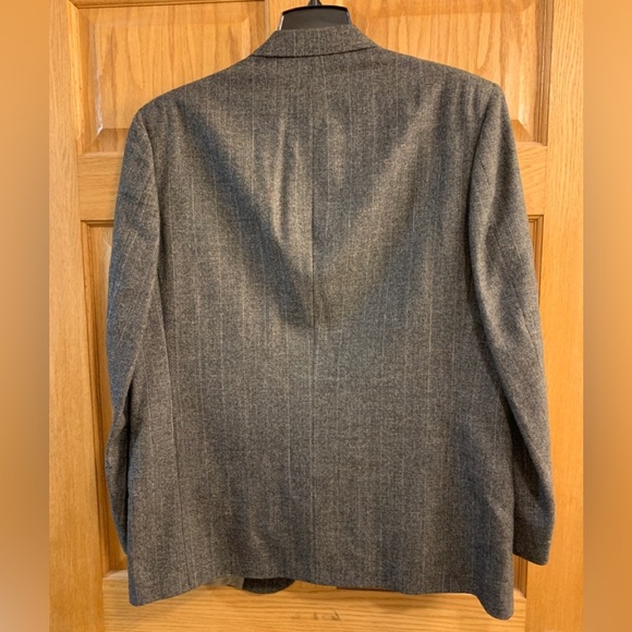 Vtg Bachrach Men’s 42R Blazer Sport Coat Charcoal Gray Windowpane - MAN IN WOOL - Picture 2 of 9